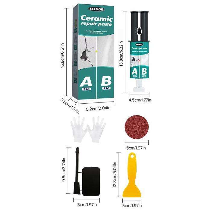 50G Tile Adhesive Ceramic Repair Paste Tile Repair Lem Pelapis Celah Ubin Utk Penambal Lantai Kerami