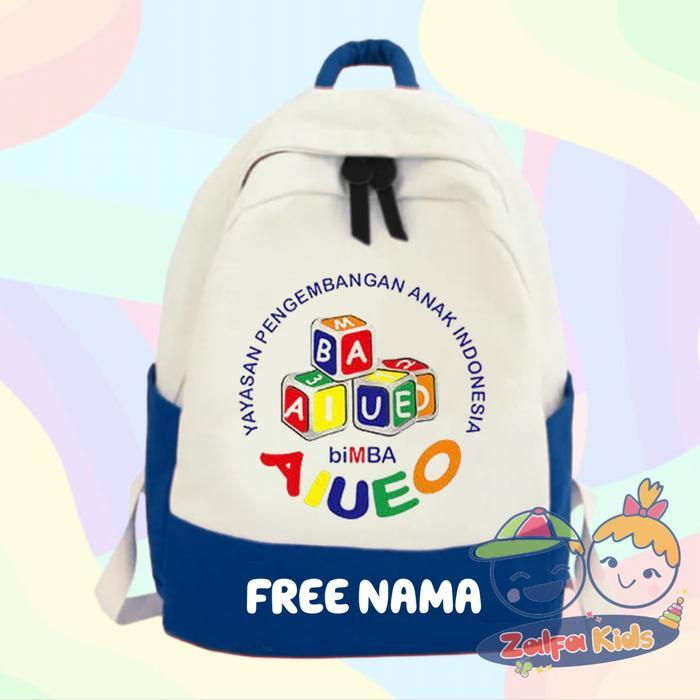 TERJAMIN TAS SEKOLAH ANAK TAS RANSEL ANAK AIUEO BIMBA - GRATIS CETAK NAMA Fashion