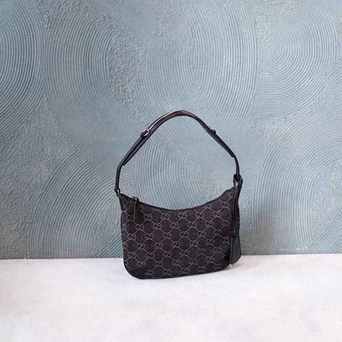bag GG tas Horsebit Slim Small Shoulder Bag in Black/ Grey