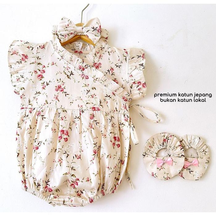 Baju Setelan Jumper topi Fashion Anak Bayi Perempuan Cewek Terlaris silucubabysop French sakura KIMO
