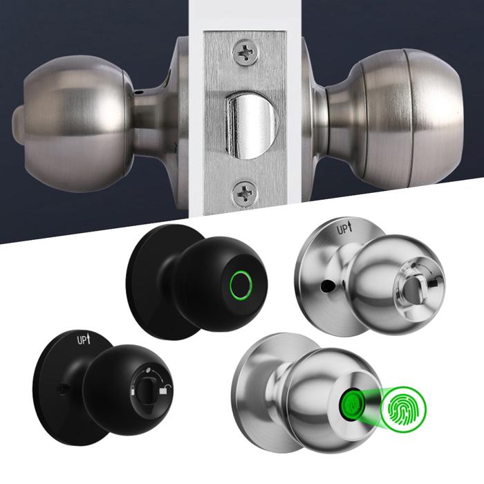 Spherical Smart Fingerprint Lock Mechanical Lock Bluetooth Smart Room Door Knob Lock Wooden Door Loc
