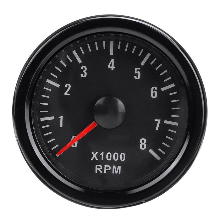12V untuk Mesin Diesel Motor 52Mm 0-8000 RPM (On Dash) Pengukur