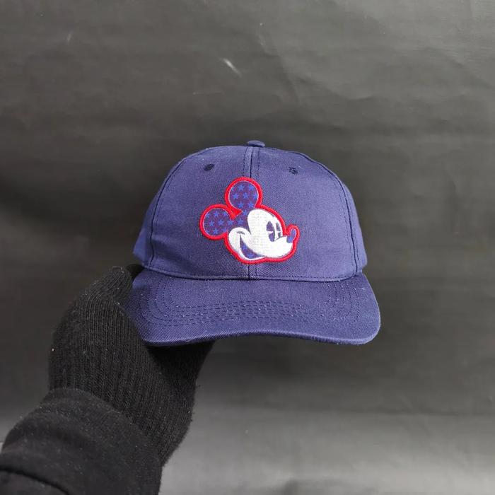 Topi Simple Cap Unisex Pria Wanita DISNEY - MICKEY MOUSE Navy