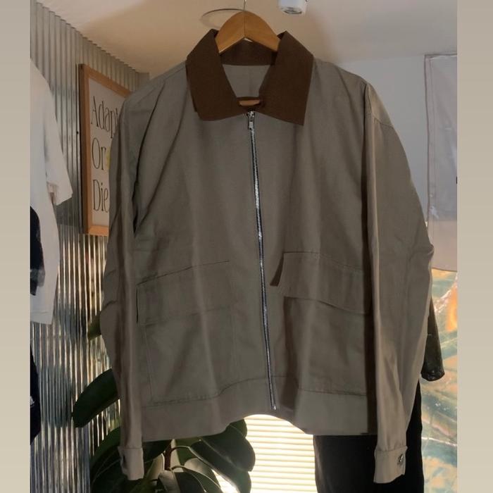 Work jacket cotton canvas / work jacket basic