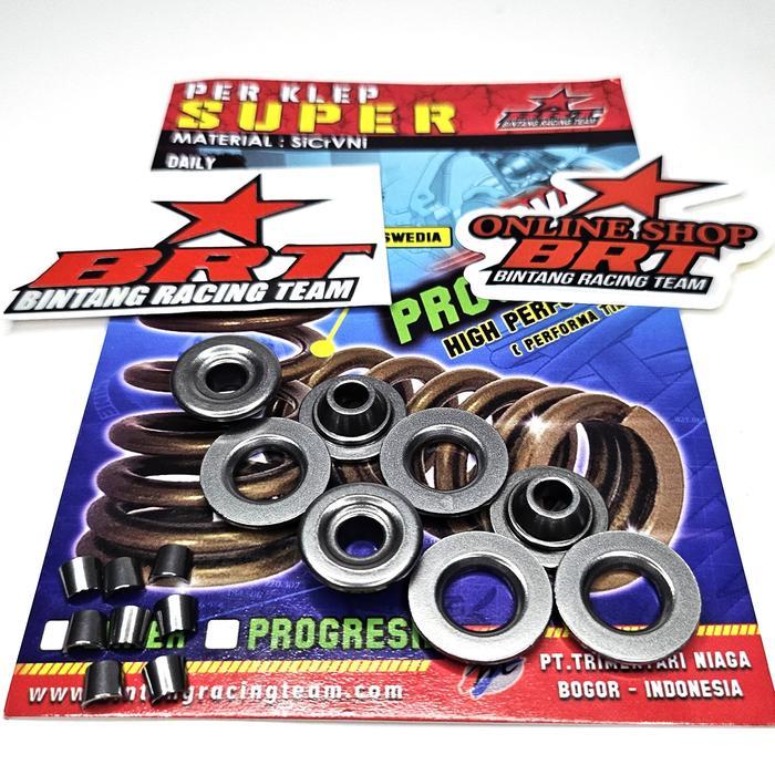 Retainer + Kuku Klep 4,5mm BRT JUPITER MX R15 VIXION MX KING MX Old New Retenir Set Racing Batang 4.