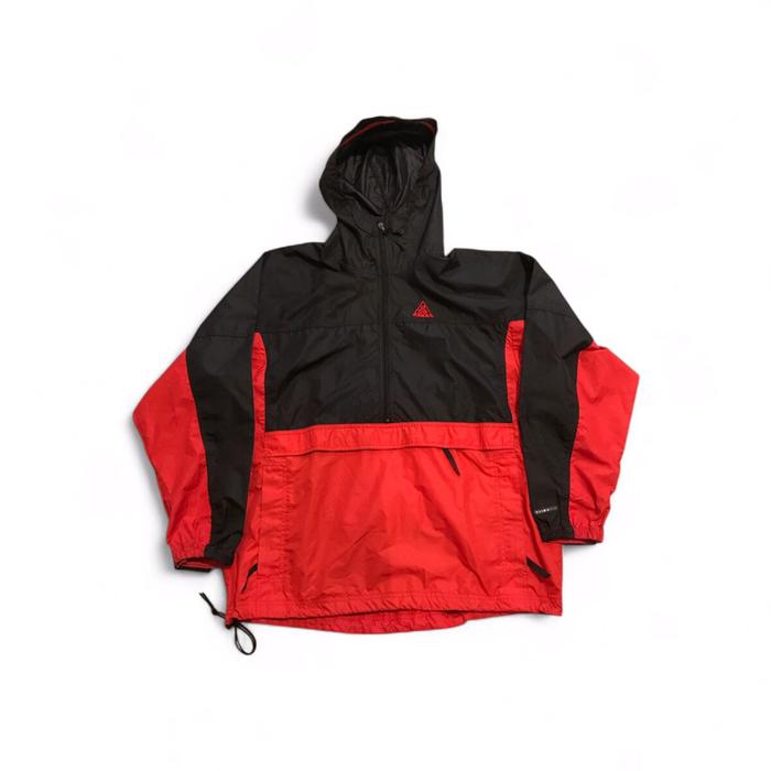 Vintage Nike Acg Smock anorak cagoule Jacket black red colorway  Size Xl  Made in thailand  Fast Res