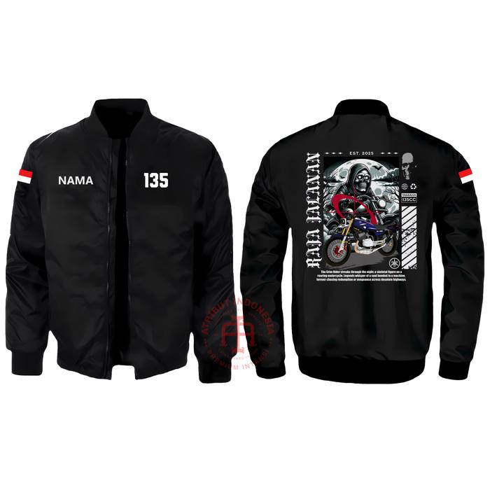 Jaket Bomber Rx King 135 Raja Jalanan Night Kaos Lengan Panjang Lengan Pendek Hitam Premium Combed24