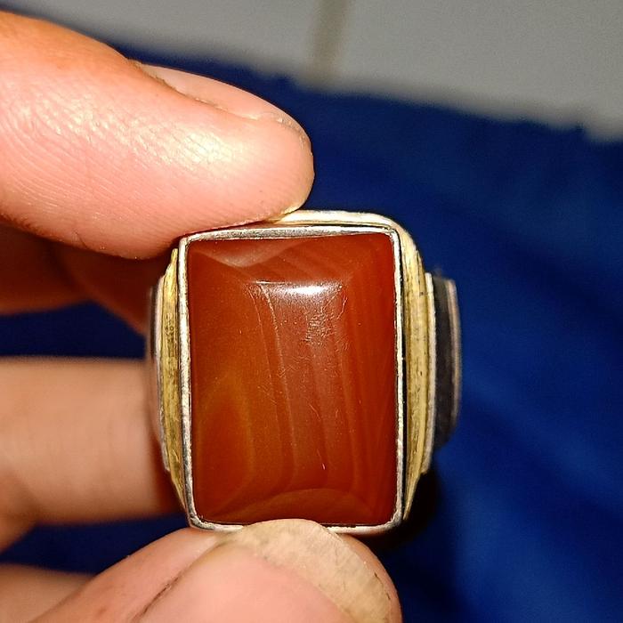 Batu Akik Unik Antik (Yaman Motif Ring Pesanan Alpaka)