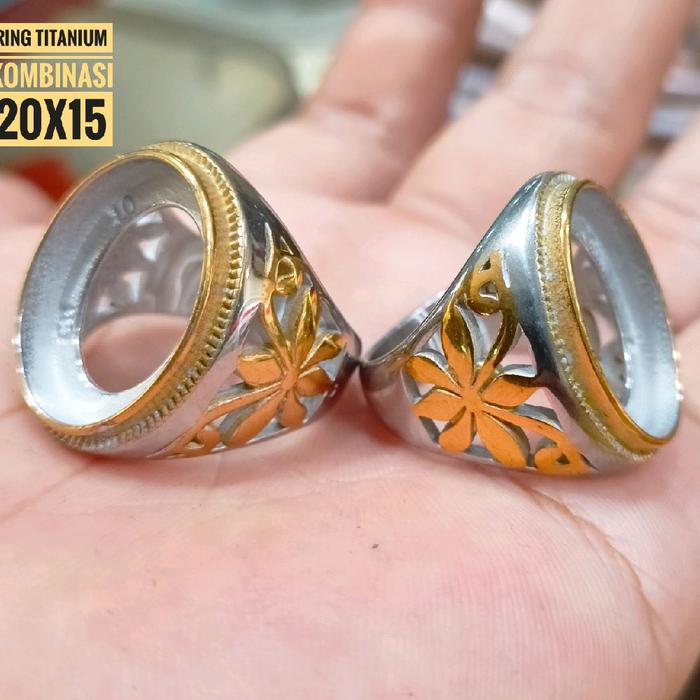 CINCIN RING TITANIUM SUFER KOMBINASI 20x15