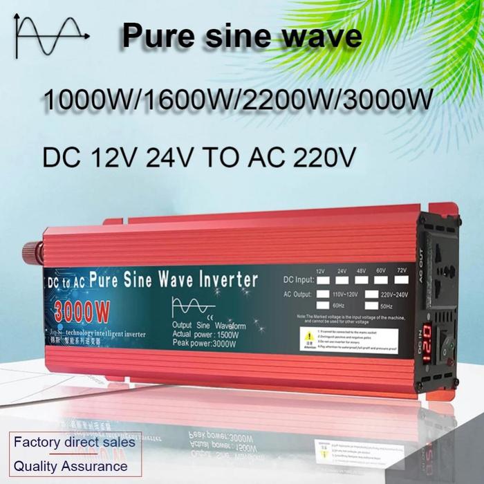 Pure Sine Wave Inverter 12V 220V Pure Sine 3000W 2200W Universal