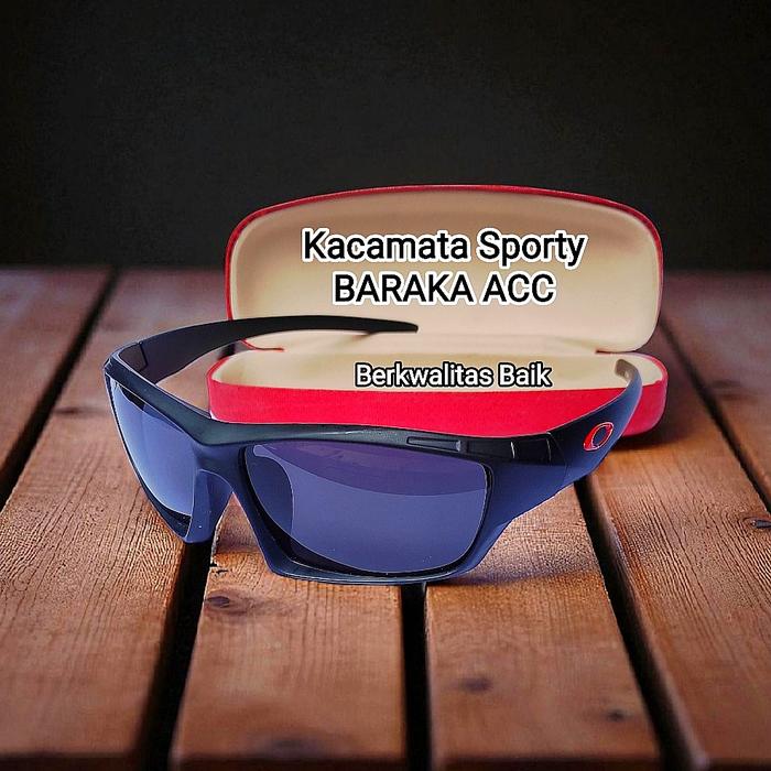 Kacamata Hitam Pria Style Sporty Terbaru Dengan Kotak & Kain Lap Pembersih Eyewear Sunglasses gondes