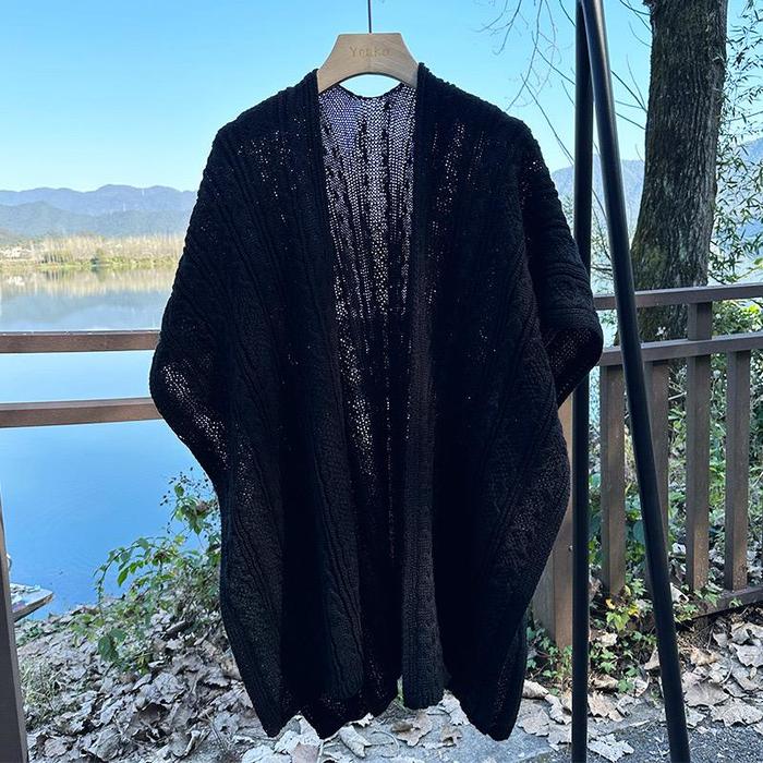 SUETERKU AMIRA PONCHO OVERSIZE SLINGGERVEST LOOSE MANTEL RAJUT/KNIT OUTER IMPORT
