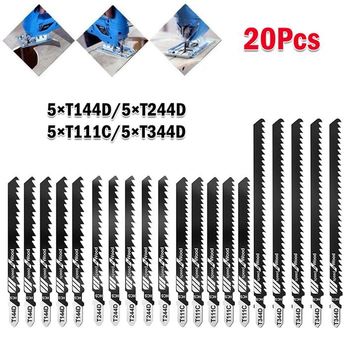 20Pcs JigSaw Blade Jig Saw Blade Metal Wood Cutting Assorted