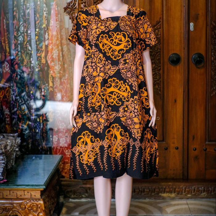 Batik Cap Kerut Amadya  Busui friendly Rayon premium adem nyaman Tali pinggang LD 110 PB 110 Jahitan