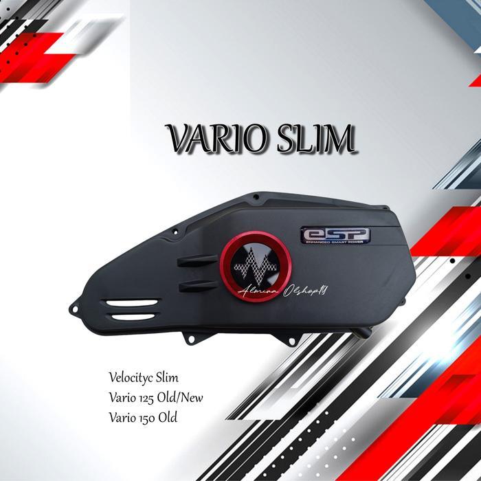 COVER FILTER VELOCITY SLIM MODEL DETAK VARIO 125 VARIO 150 (TAHUN 2015-2017) BOX FILTER EMBLEM ESP H