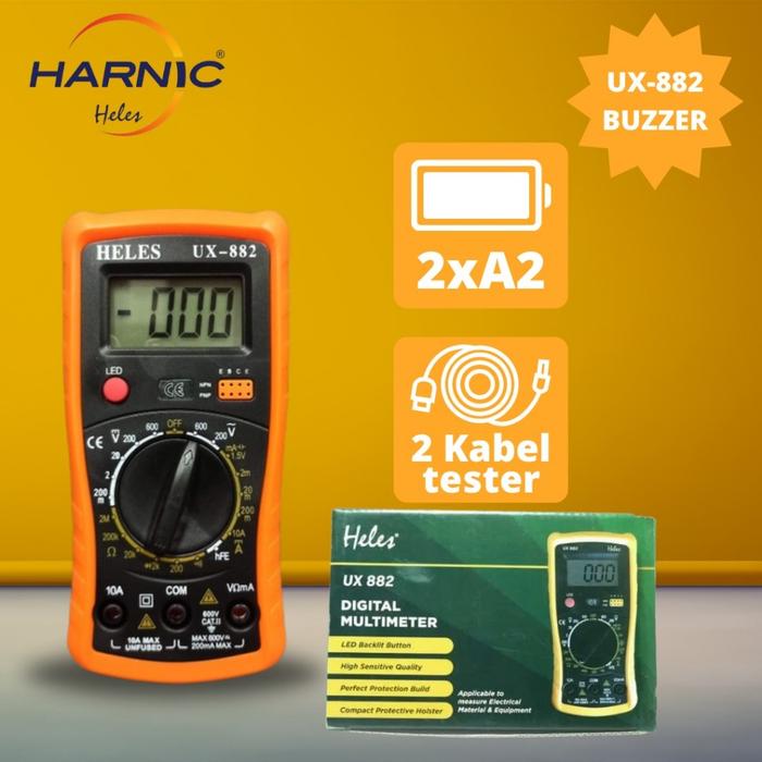 Multitester Digital Heles - Digital Multimeter - Alat Merger - HELES UX 882