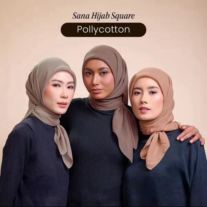 ZM Zaskia Mecca - Sana Hijab Polos - Kerudung Segi Empat Square