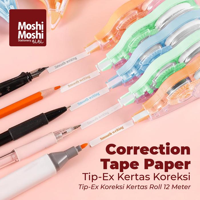Correction Tape Paper Tip-Ex Kertas Koreksi Pulpen Peralatan Tulis