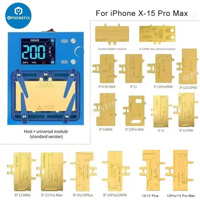 JC Aixun iHeater Pro Desoldering Station for iPhone X-13 14 15PM Android Chip CPU Fixture Motherboar