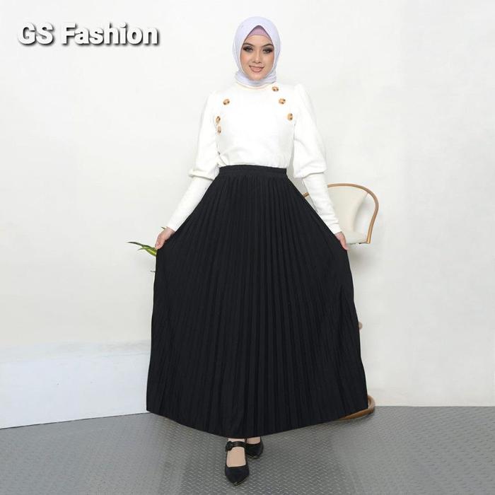 KULOT jeans SUPER JUMBO PREMIUM  MAX BB 95 KG Biru Hitam rok jeans Panjang Variasi Karet Nyaman Cela