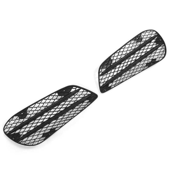Front Bumper Fog Light Grille ABS Rugged Fog Light Grille Cover Black