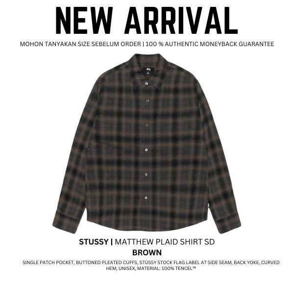 Stussy | Matthew Plaid Shirt SD Kemeja Flanel Pria Original 100%