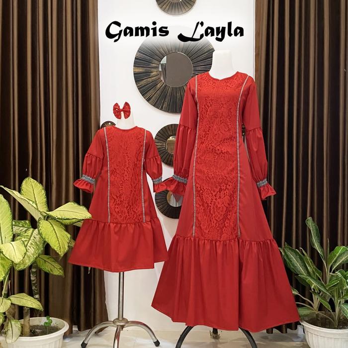 Gamis Layla Gamis Anak dan dewasa gamis kombi brukat terbaru gamis couple