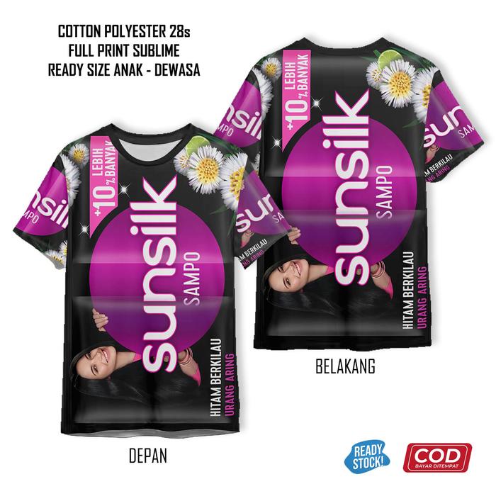 Kaos Sampo Halus Lembut Anti Ketombe Lepek Segar Full Printing Keren | Baju 3D Shampo Anak dan Dewas