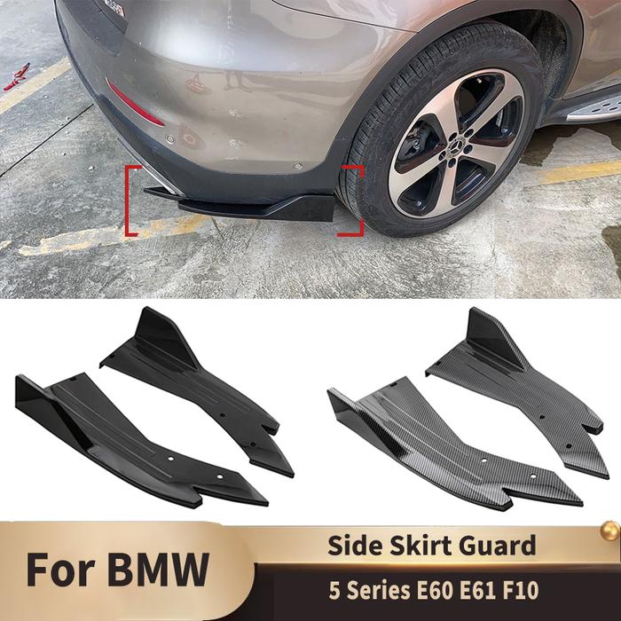 For BMW 5 Series E60 E61 F10 Rear Bumper Spoiler Lip Splitter Diffuser BodyKit Side Skirt Protector 