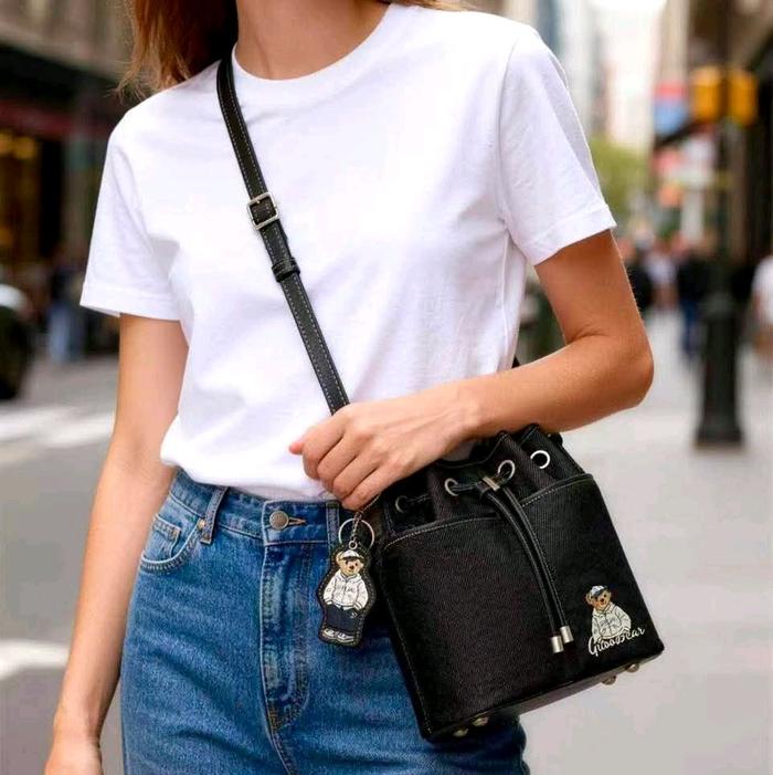 Ttwn Guoo Bear Original GU1680 Tas serut sling bag wanita - ttwnbear - guoobear - selempang slingbag