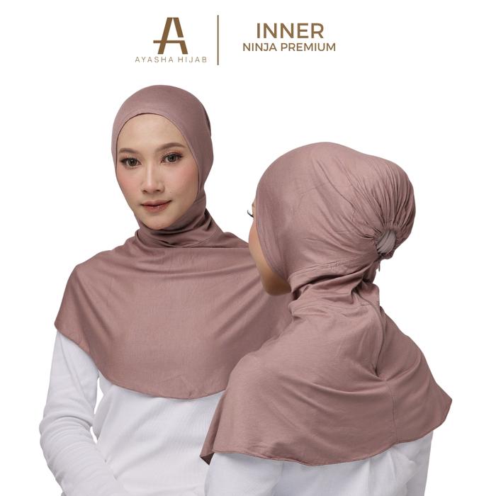 Ayasha Hijab Ciput Ninja Resleting Daleman Jilbab Katun Rayon Adem Bahan Super Anti Tembem Cocok Sem