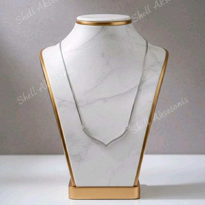 Kalung V Shaped Aurel Mini Xuping Emas 7 Gram