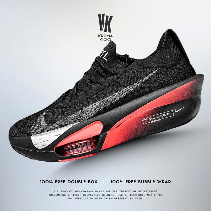 Alphafly 3 Road Racing Black Bright Crimson Red Wolf Grey IR1996-001 (Size 36-45) Running Shoes Sepa