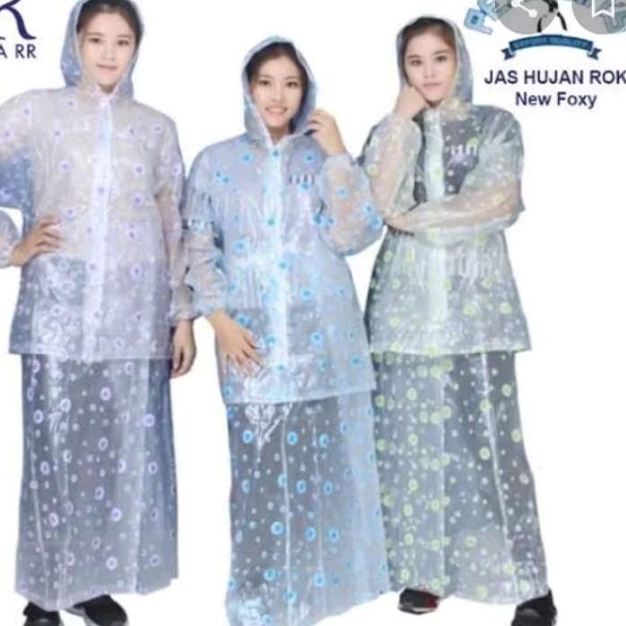 JAS HUJAN, JAKET ROK NEW FOXY PINGUIN | SETELAN JAS HUJAN