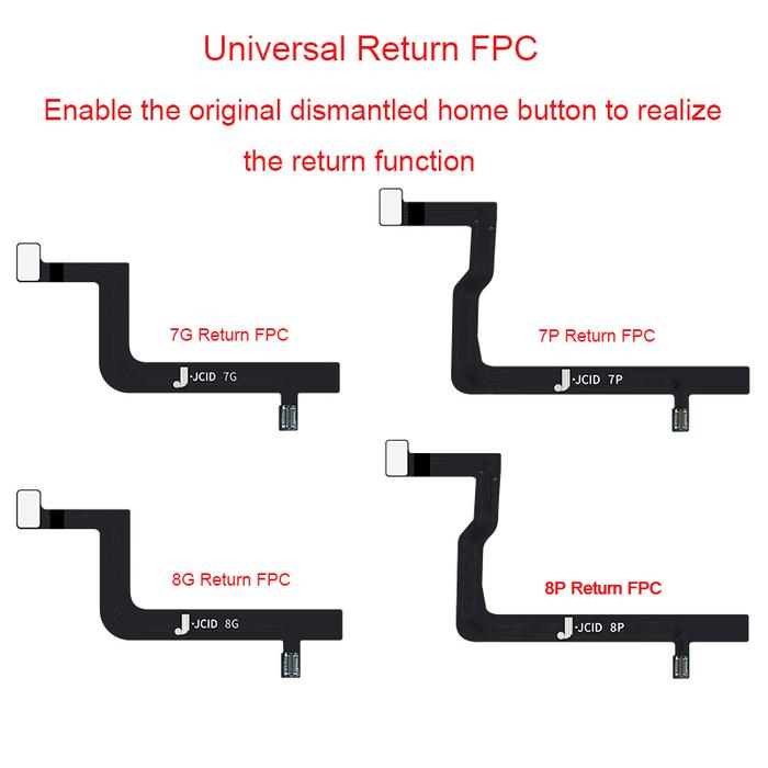 JC JCID Universal Fingerprint FPC Flex Cable Menu Keypad Home Return Button for Phone 7 7P 8 8P Fin