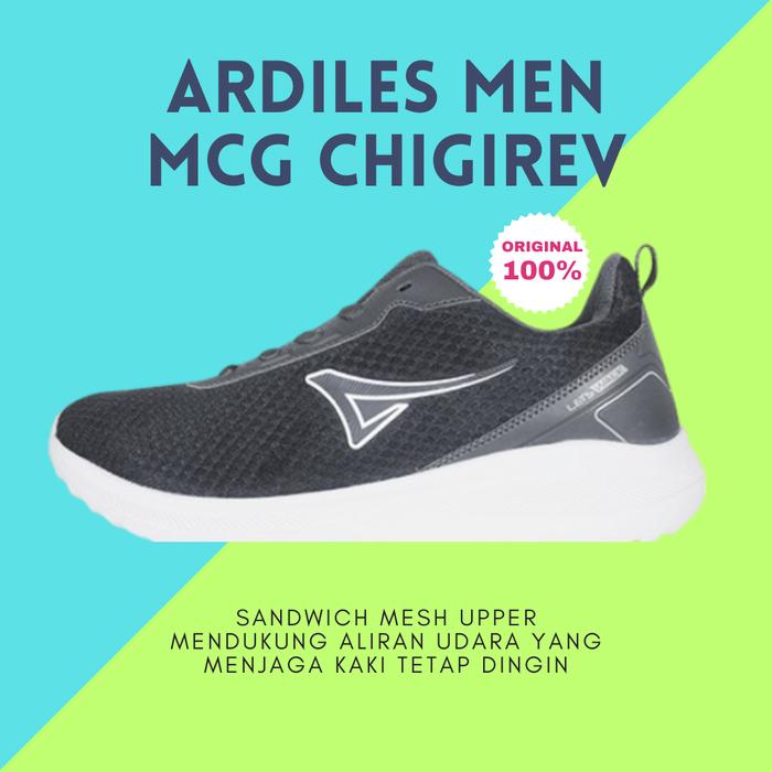 Ardiles Men MCG Chigirev Sepatu Sneakers Pria - Abu Abu Size 40