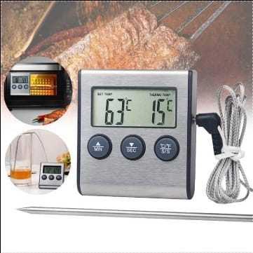 Thermometer Timer Masak Digital Termometer Cooking Suhu Air Masakan Obat Dapur TP101 Dapur Meat D24
