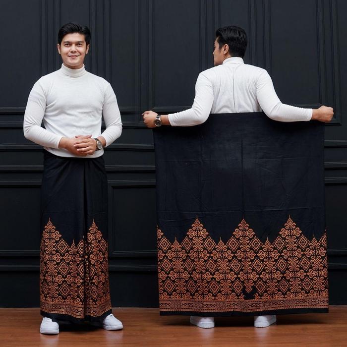 KRISNA JAYA - Sarung Batik Pagar Alam Bahan RAYON SUPER Pria Dewasa Semua musim Gray