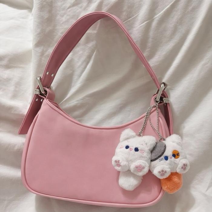 Gantungan Tas Boneka Kucing Cat Bag Charm Plush Gantungan Kunci Kucing Hadiah Ulang Tahun Lucu dan M