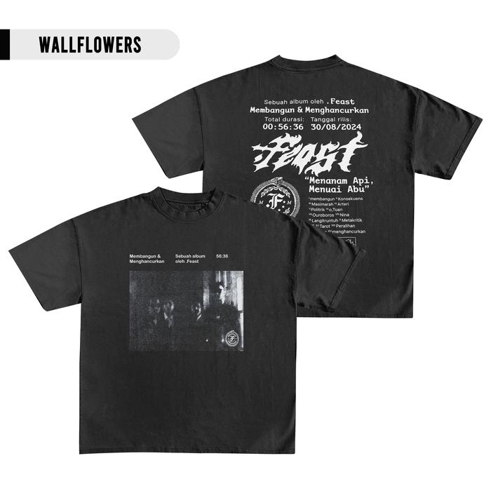 [COD] Feast - Record Tshirt Hitam Feast Membangun Dan Menghancurkan Tshirt Hitam Kaos Distro Cewek C