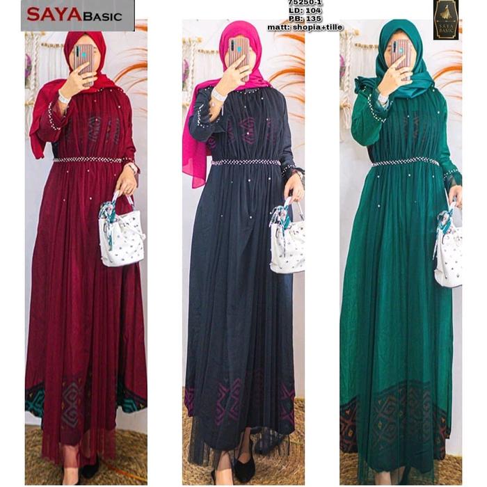 GAMIS KATUN MIX TILE SAYA BASIC GAMIS KONDANGAN GAMIS MEWAH
