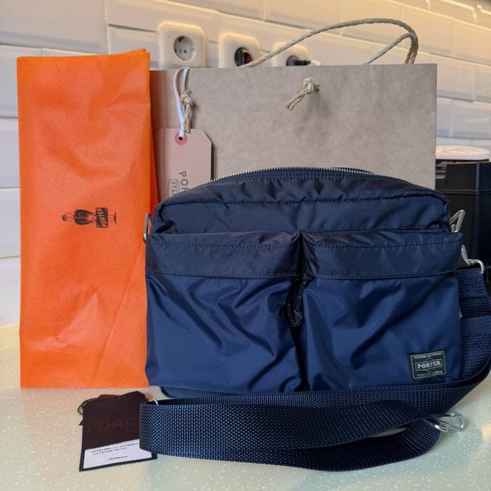 PORTER FORCE Shoulder Bag Iron Blie