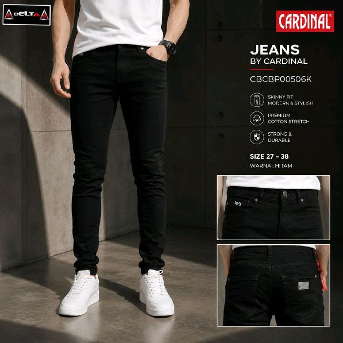 CARDINAL Original Celana Jeans Hitam || CARDINAL Black Jeans || CAR 091