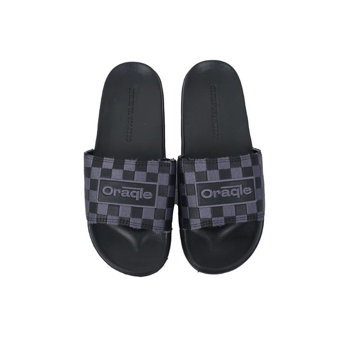 ORAQLE Slide Sandal Selop Check Grey Slide