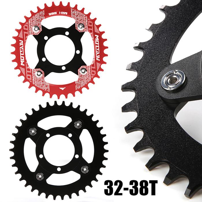 New Electric Bike 104BCD Chainring + Adapter 32T/34T/36T/38T Alloy