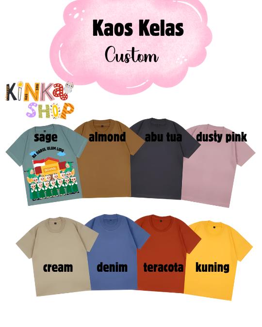 KAOS ANAK CUSTOM NAMA KAOS KELAS KAOS SOUVENIR KELAS UNISEX