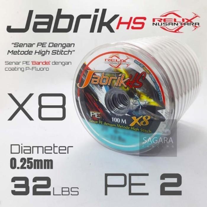 Senar PE JABRIK HS X8 CONNECTING 100m Relix Nusantara CONNECTING JABRIK