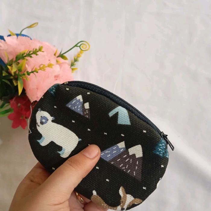 dompet koin/dompet wanita/dompet koin murah/dompet koin resleting bahan kain kanvas