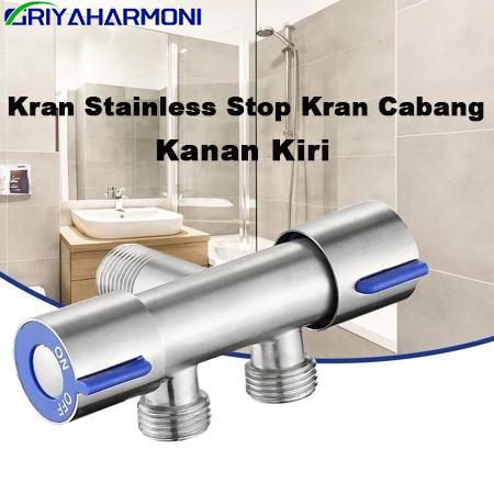 【Cod】Stop Kran Cabang 2 Double Kran Air Stainless 304 Stop Kran Shower