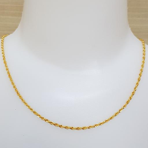 Kalung Emas Asli Kadar 875 Rope Chain